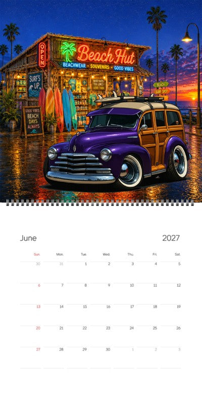 2027 Woodie Neon Calendar 5GBR330-CA