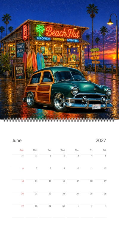 2027 Woodie Neon Calendar 5GFM335-CA