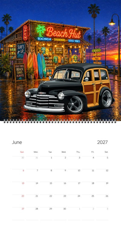 2027 Woodie Neon Calendar 5UKR164-CA