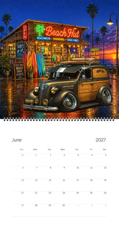 2027 Woodie Neon Calendar 5VBP544-CA