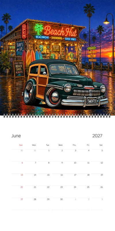 2027 Woodie Neon Calendar 5WOV731-CA
