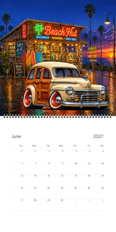 2027 Woodie Neon Calendar 5YBR785-CA