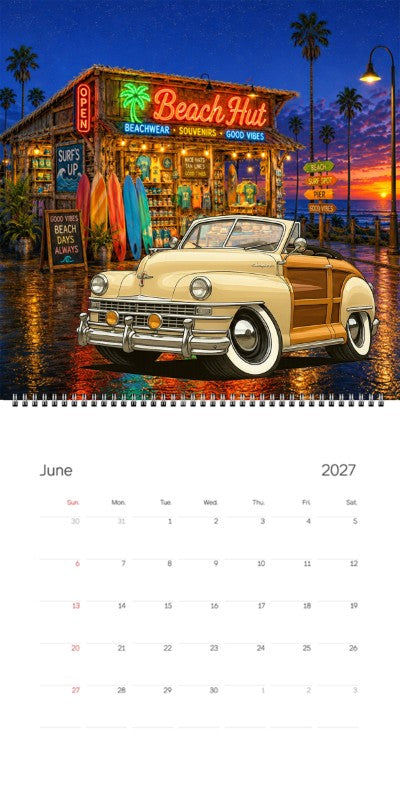 2027 Woodie Neon Calendar 66R173-CA
