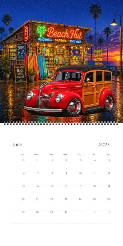 2027 Woodie Neon Calendar 6CCT016-CA