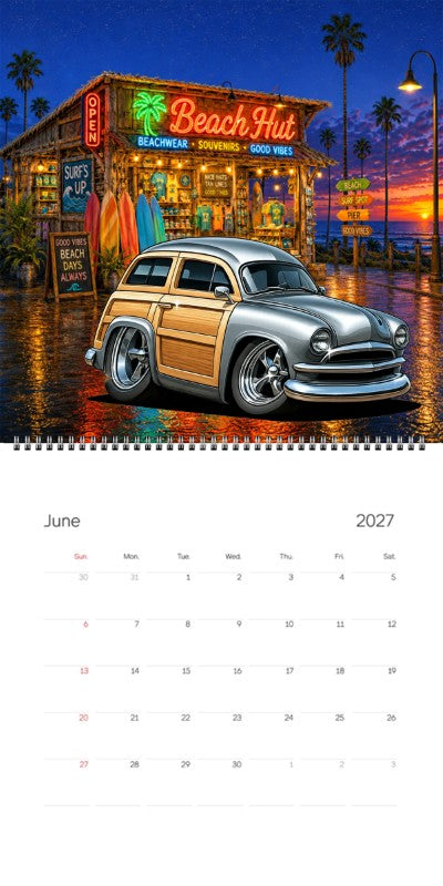 2027 Woodie Neon Calendar 6CMT115-CA