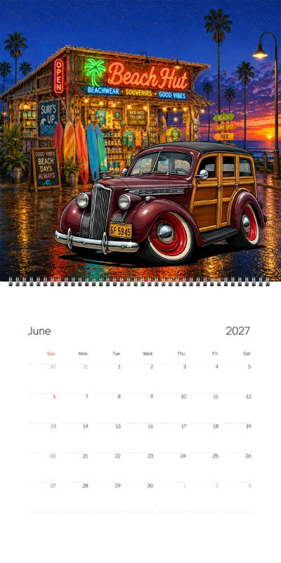 2027 Woodie Neon Calendar 6F5945-CA