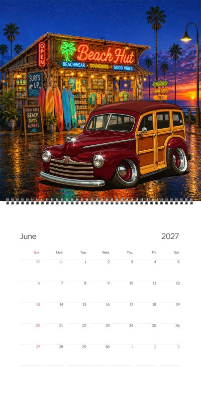 2027 Woodie Neon Calendar 6H6351-CA
