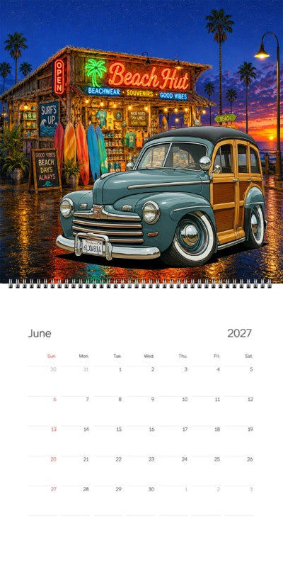 2027 Woodie Neon Calendar 6LXV814-CA