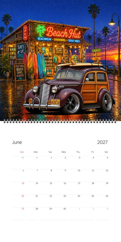 2027 Woodie Neon Calendar 6Q8234-CA
