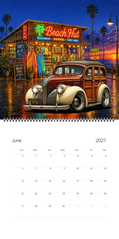 2027 Woodie Neon Calendar 6Y1053-CA