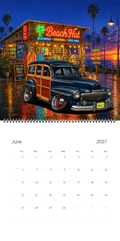 2027 Woodie Neon Calendar 79M217-CA
