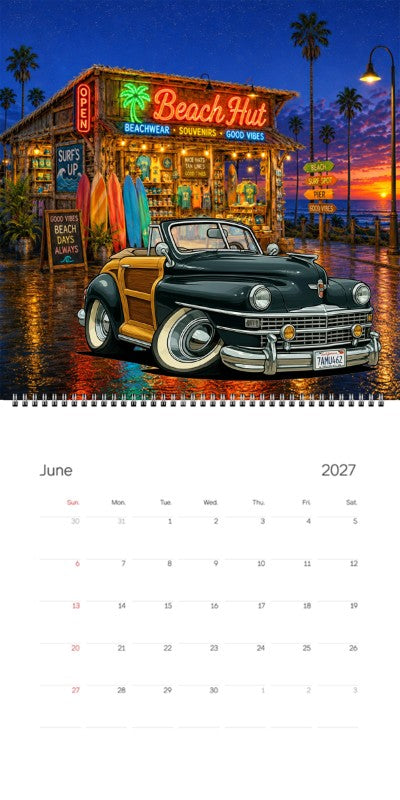 2027 Woodie Neon Calendar 7AMU462-CA