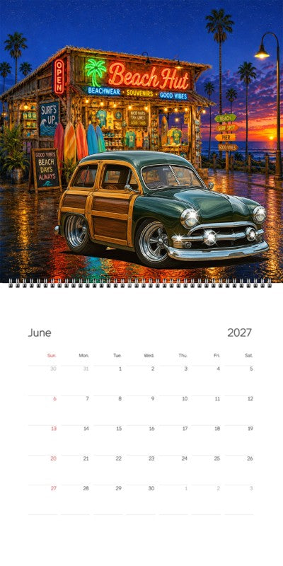 2027 Woodie Neon Calendar 7DDJ466-CA