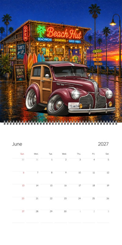 2027 Woodie Neon Calendar 7DLW604-CA