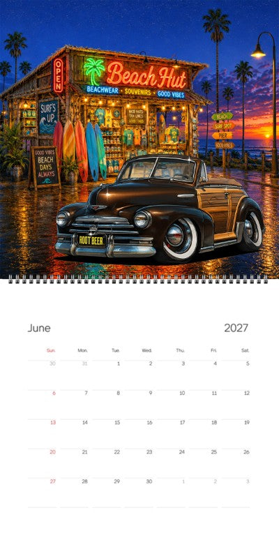 2027 Woodie Neon Calendar 7ELA466-CA