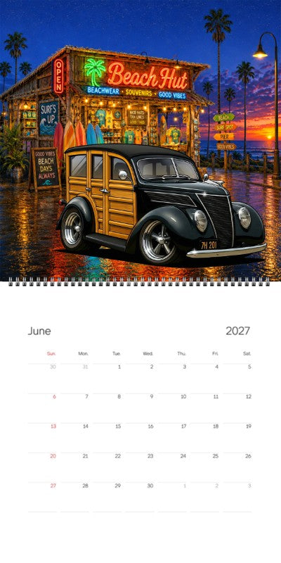 2027 Woodie Neon Calendar 7H201-CA