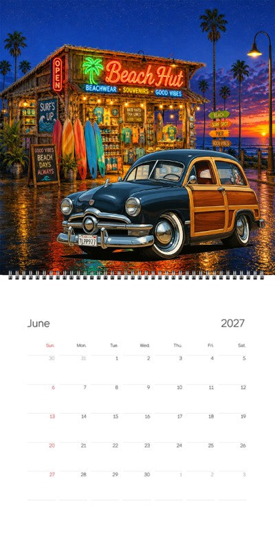 2027 Woodie Neon Calendar 7LPP977-CA
