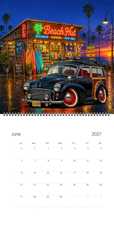 2027 Woodie Neon Calendar 7VFH252-CA