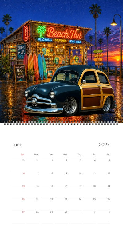 2027 Woodie Neon Calendar 8FJY151-CA
