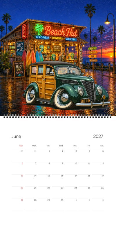 2027 Woodie Neon Calendar 8N1105-CA