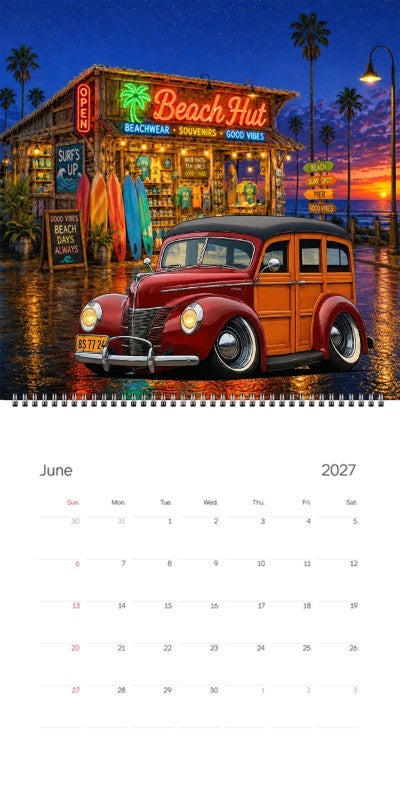 2027 Woodie Neon Calendar 8S7724-CA