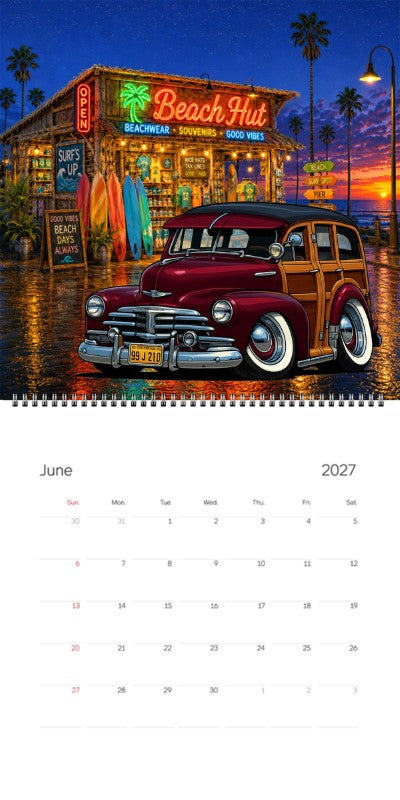 2027 Woodie Neon Calendar 99J210-CA