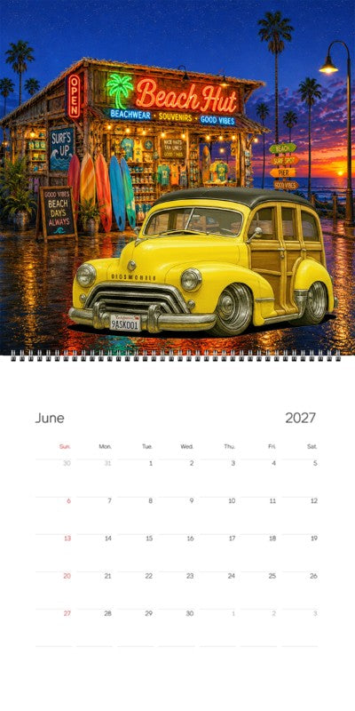 2027 Woodie Neon Calendar 9ASK001-CA