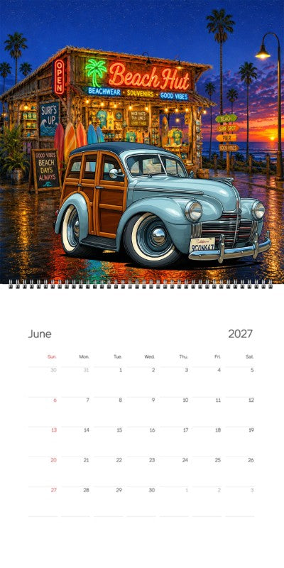 2027 Woodie Neon Calendar 9GQN667-CA