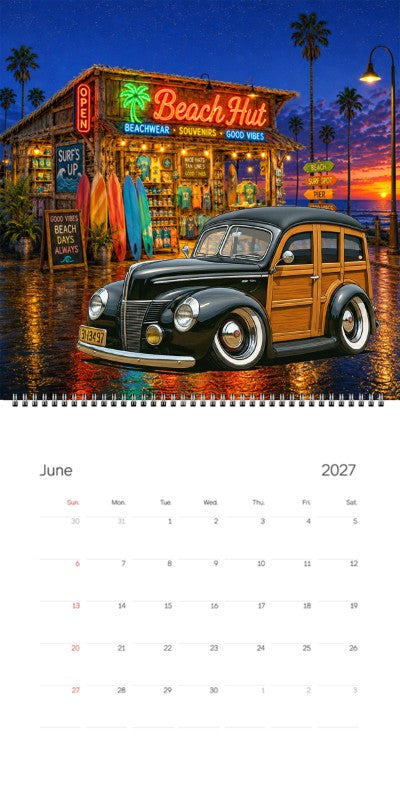2027 Woodie Neon Calendar 9H3497-CA