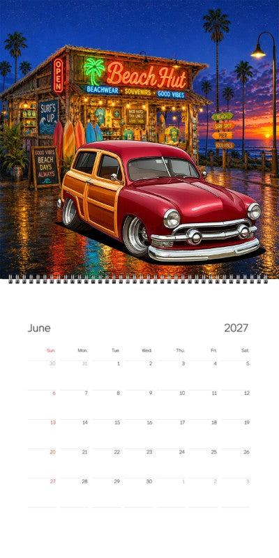 2027 Woodie Neon Calendar 9KBA527-CA