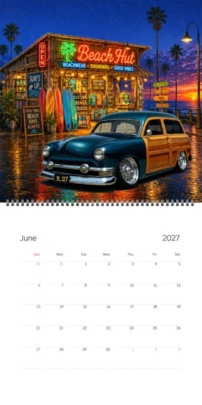 2027 Woodie Neon Calendar 9L127-CA