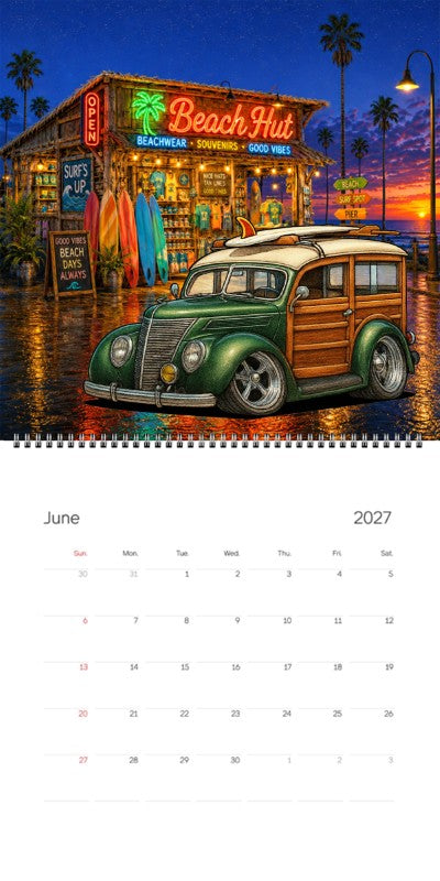 2027 Woodie Neon Calendar 9NXA531-CA