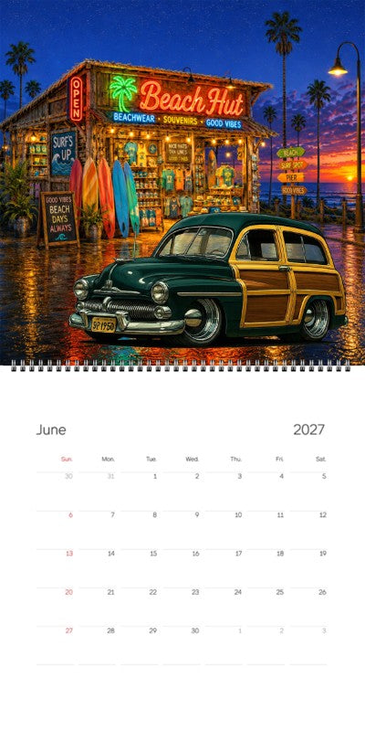 2027 Woodie Neon Calendar 9P1950-CA