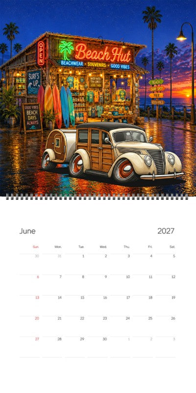 2027 Woodie Neon Calendar 9TZA474-CA