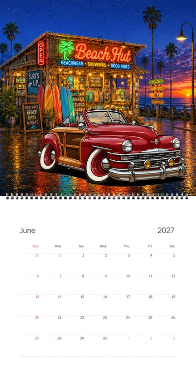 2027 Woodie Neon Calendar 9UDY597-CA