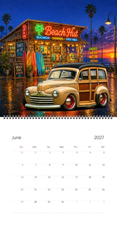 2027 Woodie Neon Calendar AKA6146-AZ