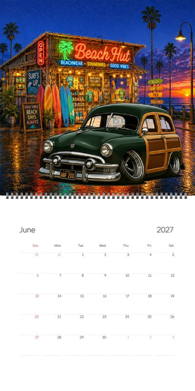 2027 Woodie Neon Calendar AWF200-CA