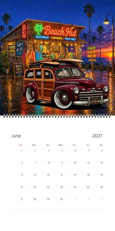 2027 Woodie Neon Calendar BF0046-CA