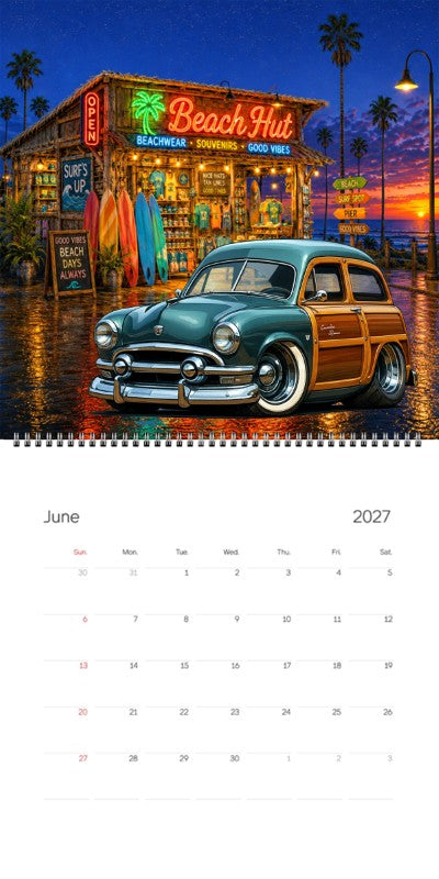 2027 Woodie Neon Calendar BHE7363-AZ