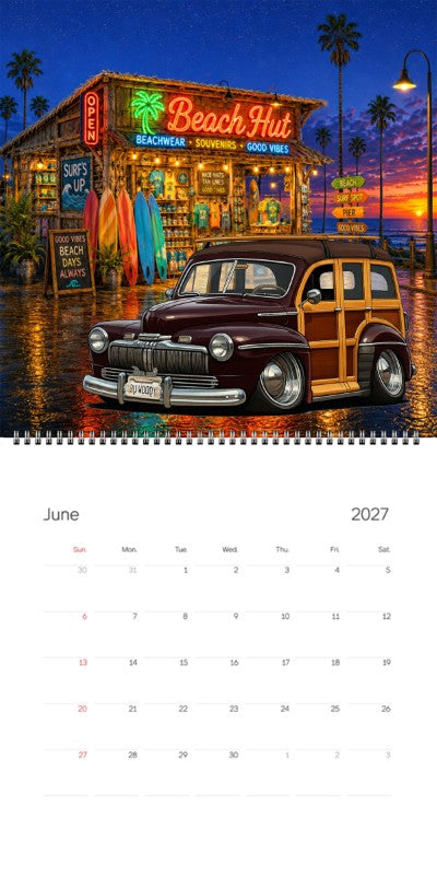 2027 Woodie Neon Calendar BUWOODY-CA