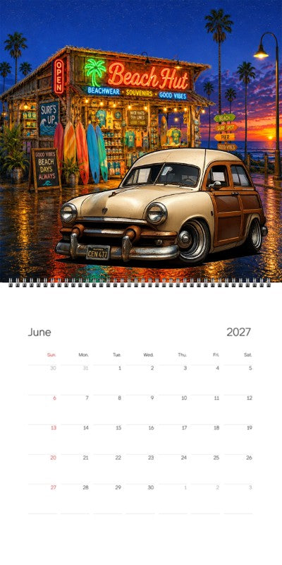 2027 Woodie Neon Calendar CEN477-CA