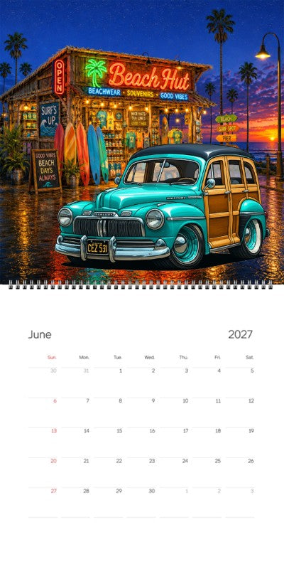 2027 Woodie Neon Calendar CEZ531-CA