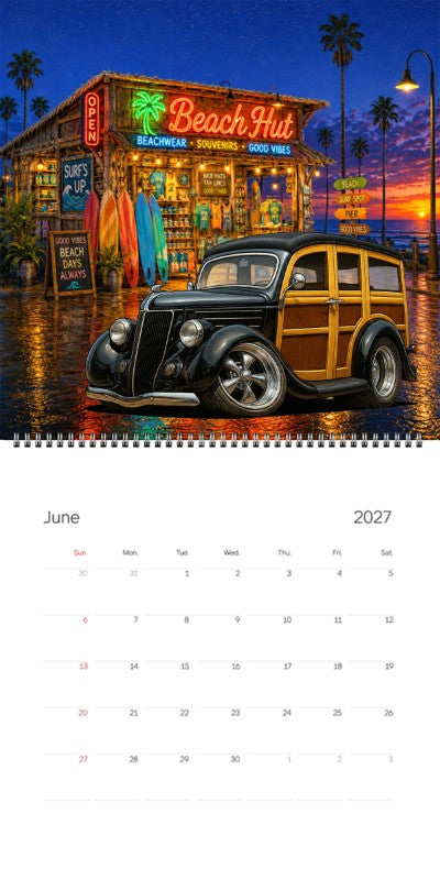 2027 Woodie Neon Calendar COOPS36-CA