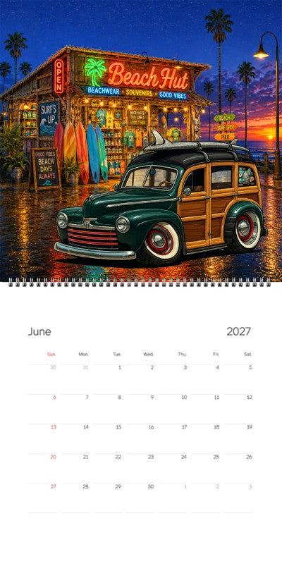 2027 Woodie Neon Calendar DCFD46-CA