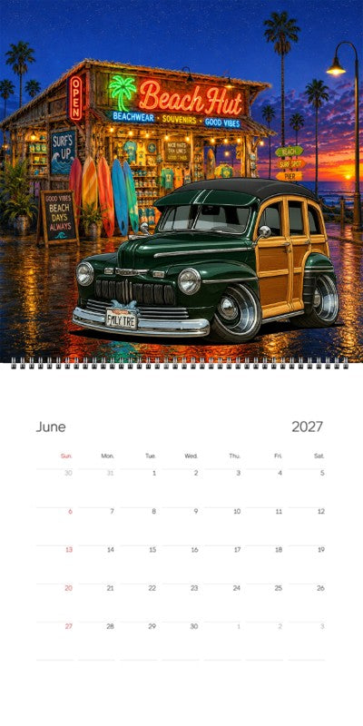 2027 Woodie Neon Calendar FMLYTRE-CA