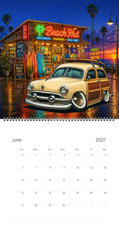 2027 Woodie Neon Calendar FWOOD51-CA