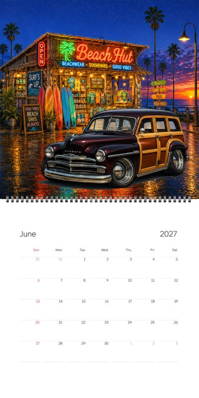 2027 Woodie Neon Calendar GRMPSUV-CA