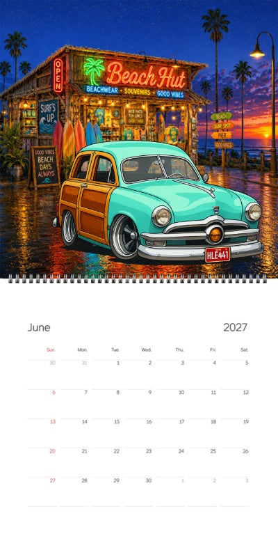 2027 Woodie Neon Calendar HLE441-CU