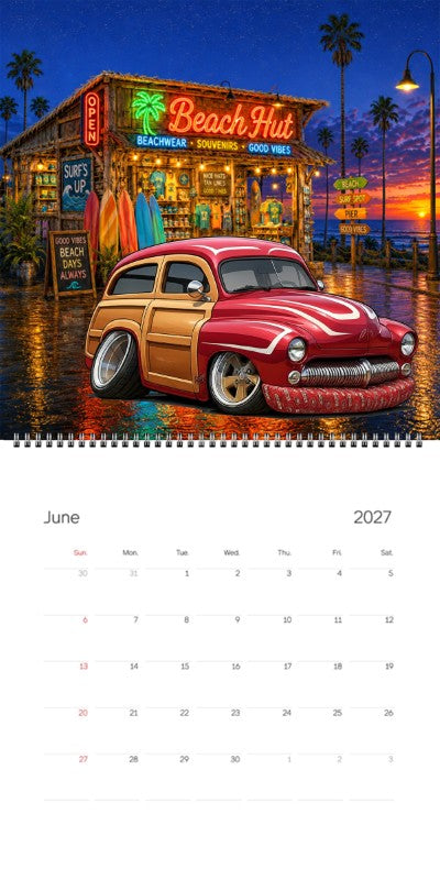 2027 Woodie Neon Calendar HTRDWDY-CA