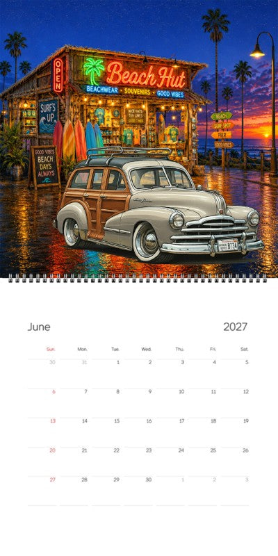2027 Woodie Neon Calendar HVB734-CA